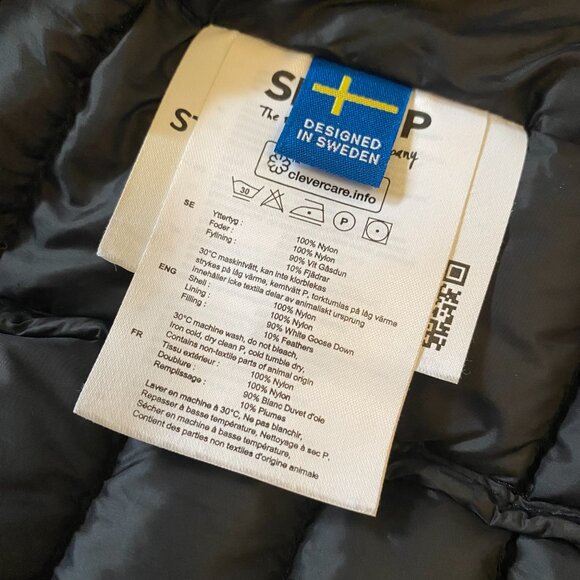 Skhoop of Scandinavia Osa Down Vest Women's XS Black Hip Length Zipper Hood - Picture 12 of 15